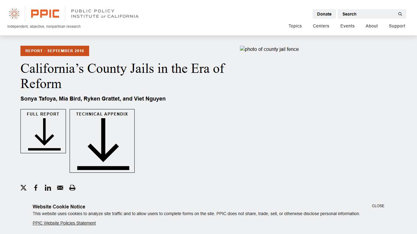 California’s County Jails in the Era of Reform - Public Policy Institute of California
